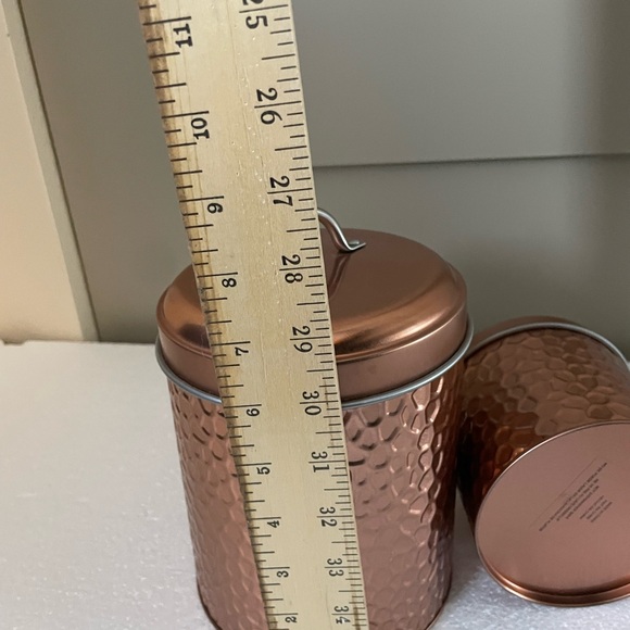 Copper Hammered Canister Set - Picture 4 of 5